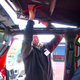 Here’s a look at one of the two clips (each sits behind the visor) that allow the roof to fold back.